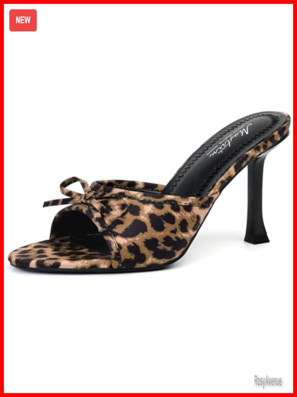 Kitten Heel Mules Round Toe Bow Slip On Stiletto Heeled Sandals Party Daily